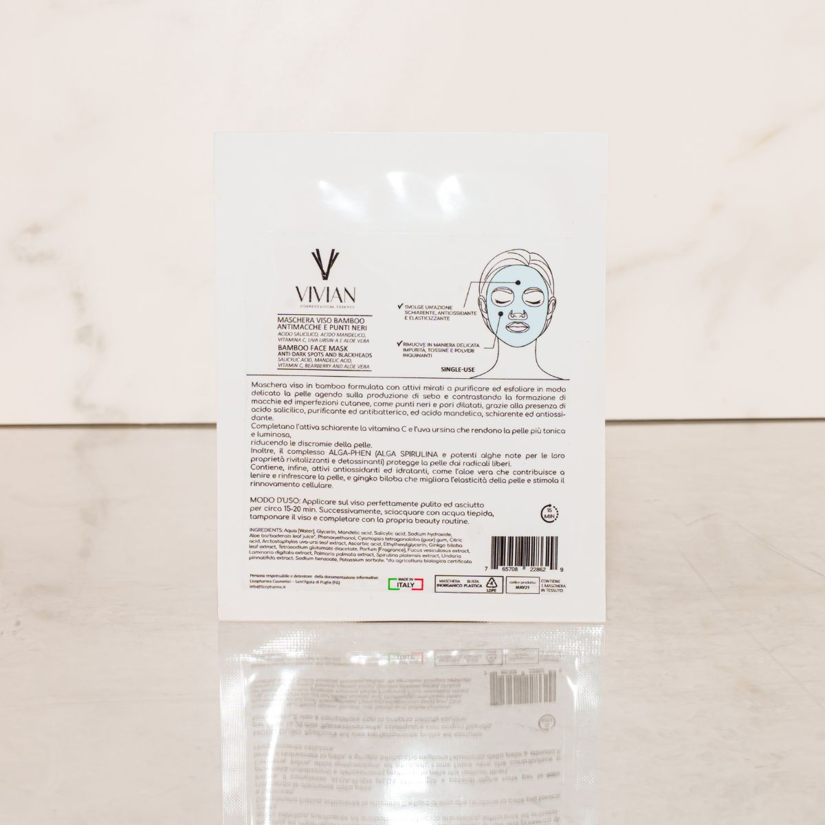 Maschera Viso al Bamboo - Antimacchia e punti neri