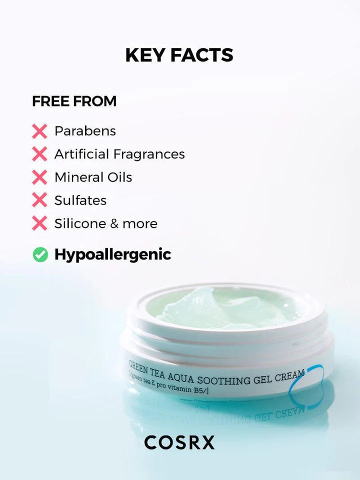 COSRX Crema gel lenitiva all'acqua di tè verde Hydrium 50ml